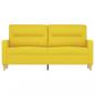 Preview: 2-Sitzer-Sofa Hellgelb 140 cm Stoff