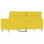 Preview: 2-Sitzer-Sofa Hellgelb 140 cm Stoff