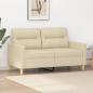 Preview: ARDEBO.de - 2-Sitzer-Sofa Creme 120 cm Stoff