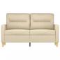 Preview: 2-Sitzer-Sofa Creme 120 cm Stoff