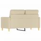 Preview: 2-Sitzer-Sofa Creme 120 cm Stoff