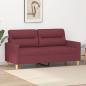 Preview: ARDEBO.de - 2-Sitzer-Sofa Weinrot 140 cm Stoff