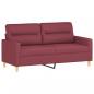 Preview: 2-Sitzer-Sofa Weinrot 140 cm Stoff