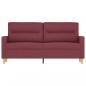 Preview: 2-Sitzer-Sofa Weinrot 140 cm Stoff