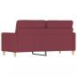 Preview: 2-Sitzer-Sofa Weinrot 140 cm Stoff