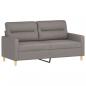 Preview: 2-Sitzer-Sofa Taupe 140 cm Stoff