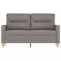 Preview: 2-Sitzer-Sofa Taupe 120 cm Stoff