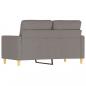 Preview: 2-Sitzer-Sofa Taupe 120 cm Stoff