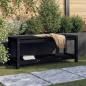 Preview: ARDEBO.de - Gartenbank Schwarz 108x35x45 cm Massivholz Kiefer