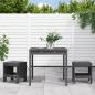 Preview: ARDEBO.de - 3-tlg. Garten-Bistro-Set Grau Massivholz Kiefer