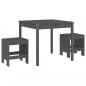 Preview: 3-tlg. Garten-Bistro-Set Grau Massivholz Kiefer