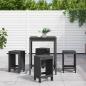 Preview: ARDEBO.de - 5-tlg. Gartenbar-Set Grau Massivholz Kiefer