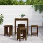 Preview: ARDEBO.de - 5-tlg. Gartenbar-Set Honigbraun Massivholz Kiefer