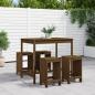 Preview: ARDEBO.de - 5-tlg. Gartenbar-Set Honigbraun Massivholz Kiefer