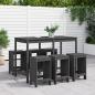 Preview: ARDEBO.de - 7-tlg. Gartenbar-Set Grau Massivholz Kiefer