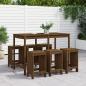 Preview: ARDEBO.de - 7-tlg. Gartenbar-Set Honigbraun Massivholz Kiefer