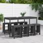 Preview: ARDEBO.de - 9-tlg. Gartenbar-Set Grau Massivholz Kiefer