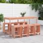 Preview: ARDEBO.de - 9-tlg. Gartenbar-Set Massivholz Douglasie