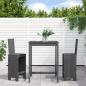 Preview: ARDEBO.de - 3-tlg. Gartenbar-Set Grau Massivholz Kiefer