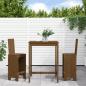 Preview: ARDEBO.de - 3-tlg. Gartenbar-Set Honigbraun Massivholz Kiefer