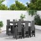 Preview: ARDEBO.de - 7-tlg. Gartenbar-Set Grau Massivholz Kiefer