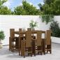 Preview: ARDEBO.de - 7-tlg. Gartenbar-Set Honigbraun Massivholz Kiefer