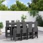 Preview: ARDEBO.de - 9-tlg. Gartenbar-Set Grau Massivholz Kiefer