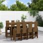 Preview: ARDEBO.de - 9-tlg. Gartenbar-Set Honigbraun Massivholz Kiefer