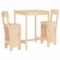 Preview: 3-tlg. Gartenbar-Set Massivholz Kiefer