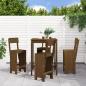 Preview: ARDEBO.de - 5-tlg. Gartenbar-Set Honigbraun Massivholz Kiefer