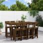 Preview: ARDEBO.de - 9-tlg. Gartenbar-Set Honigbraun Massivholz Kiefer