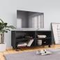 Preview: ARDEBO.de - TV-Schrank mit Rollen Schwarz 90x35x35 cm Holzwerkstoff