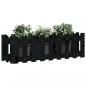 Preview: Hochbeet Latten-Design Schwarz 100x30x30 cm Massivholz Kiefer