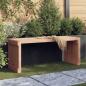 Preview: ARDEBO.de - Gartenbank Ausziehbar 212,5x40,5x45 cm Massivholz Douglasie