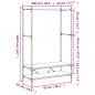 Preview: Kleiderständer mit Ablagen Räuchereiche Holzwerkstoff