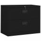 Preview: ARDEBO.de - Aktenschrank Schwarz 90x46x72,5 cm Stahl