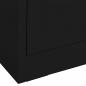 Preview: Aktenschrank Schwarz 90x46x72,5 cm Stahl