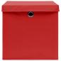 Preview: Aufbewahrungsboxen mit Deckeln 10 Stk. 28x28x28 cm Rot