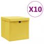 Preview: ARDEBO.de - Aufbewahrungsboxen mit Deckeln 10 Stk. 28x28x28 cm Gelb