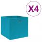 Preview: ARDEBO.de - Aufbewahrungsboxen 4 Stk. Vliesstoff 28x28x28 cm Babyblau