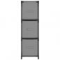 Preview: Lagerschrank mit 3 Stoff-Schubladen Grau 34x34x101 cm Stahl