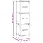 Preview: Lagerschrank mit 3 Stoff-Schubladen Grau 34x34x101 cm Stahl