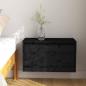 Preview: ARDEBO.de - Wandschrank Schwarz 60x30x35 cm Massivholz Kiefer