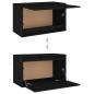 Preview: Wandschrank Schwarz 60x30x35 cm Massivholz Kiefer