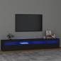 Preview: ARDEBO.de - TV-Schrank mit LED-Leuchten Schwarz 240x35x40 cm