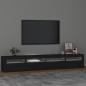 Preview: TV-Schrank mit LED-Leuchten Schwarz 240x35x40 cm