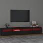 Preview: TV-Schrank mit LED-Leuchten Schwarz 240x35x40 cm