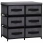 Preview: ARDEBO.de - Schrank mit 6 Schubladen 55×29×55 cm Grau Stahl