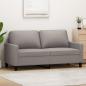 Preview: ARDEBO.de - 2-Sitzer-Sofa Taupe 140 cm Stoff