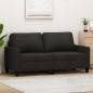 Preview: ARDEBO.de - 2-Sitzer-Sofa Schwarz 140 cm Stoff